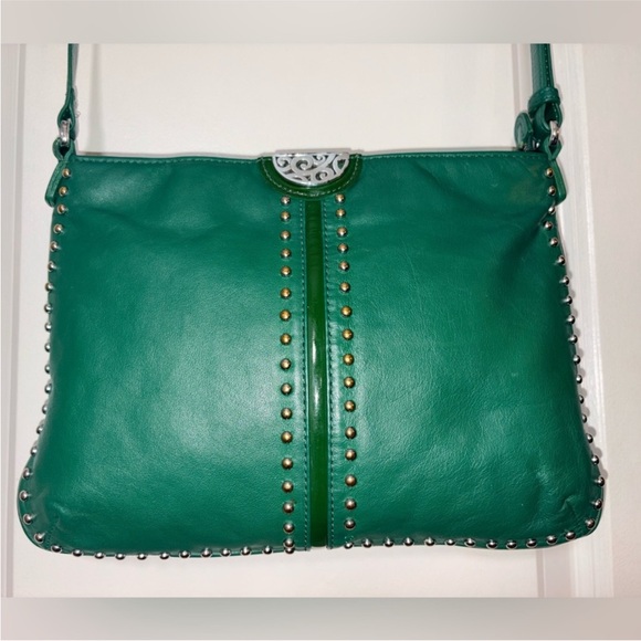 Brighton Handbags - 💚 Brighton Emerald Green Leather Crossbody